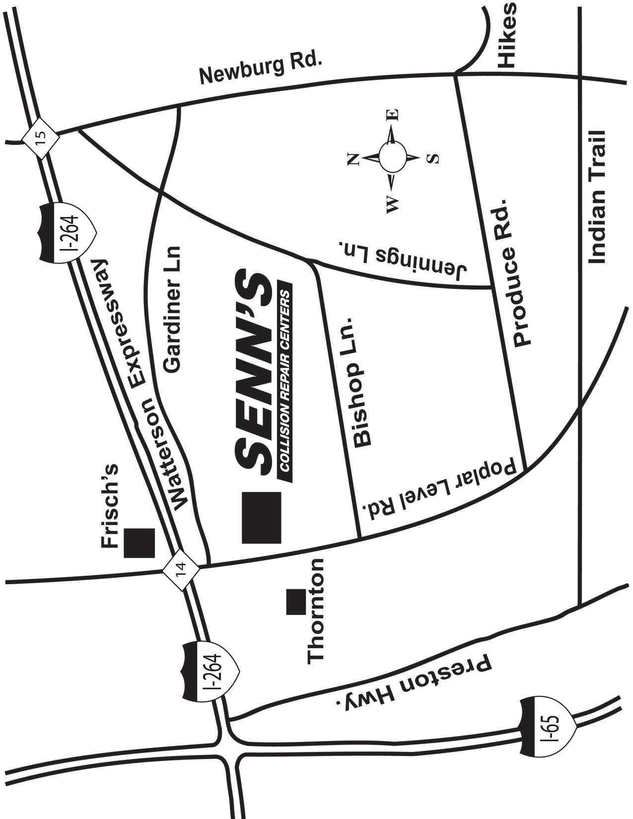 Auto Collision Center Map